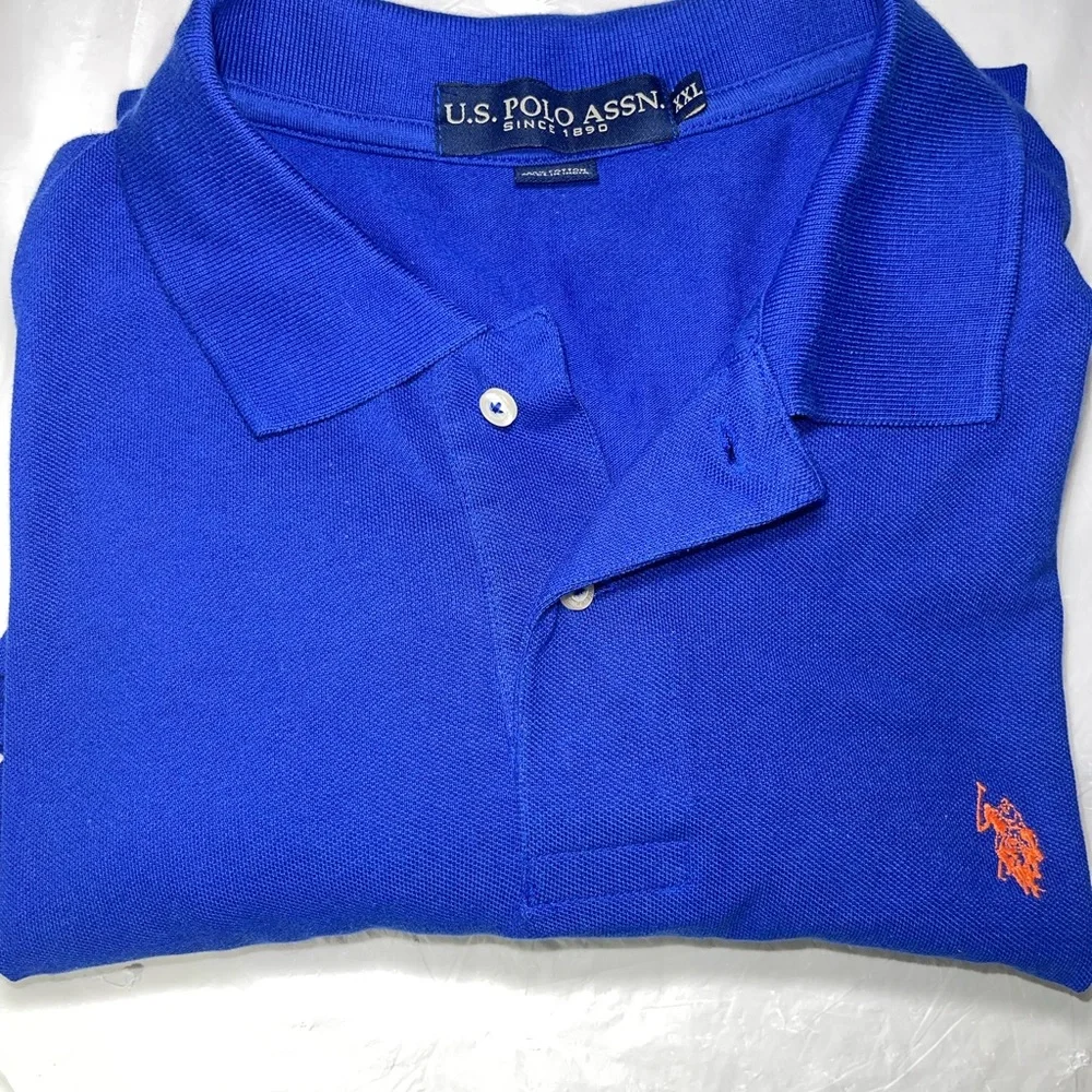 U.S. Polo Assn. Men's 2XL Royal Blue Short Sleeve Polo Shirt - Picture 10 of 11